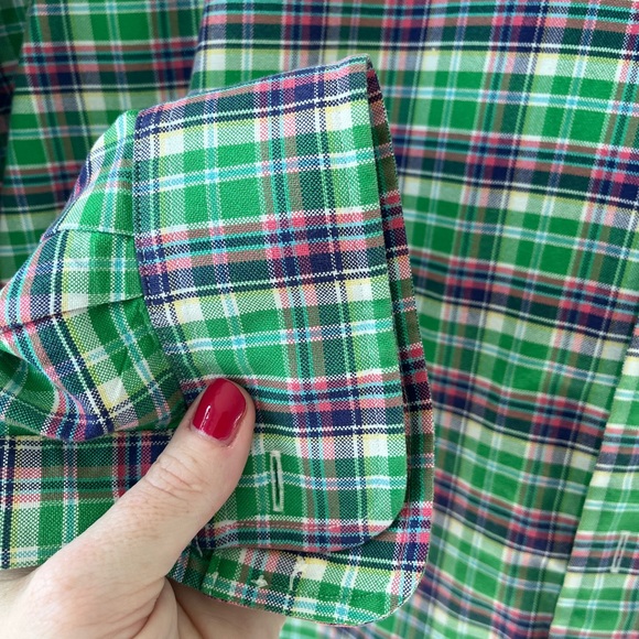 Ralph Lauren 4XB Green Plaid Button Down Mens Shirt - Picture 9 of 10